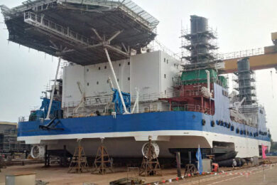 Liftboat launch in China