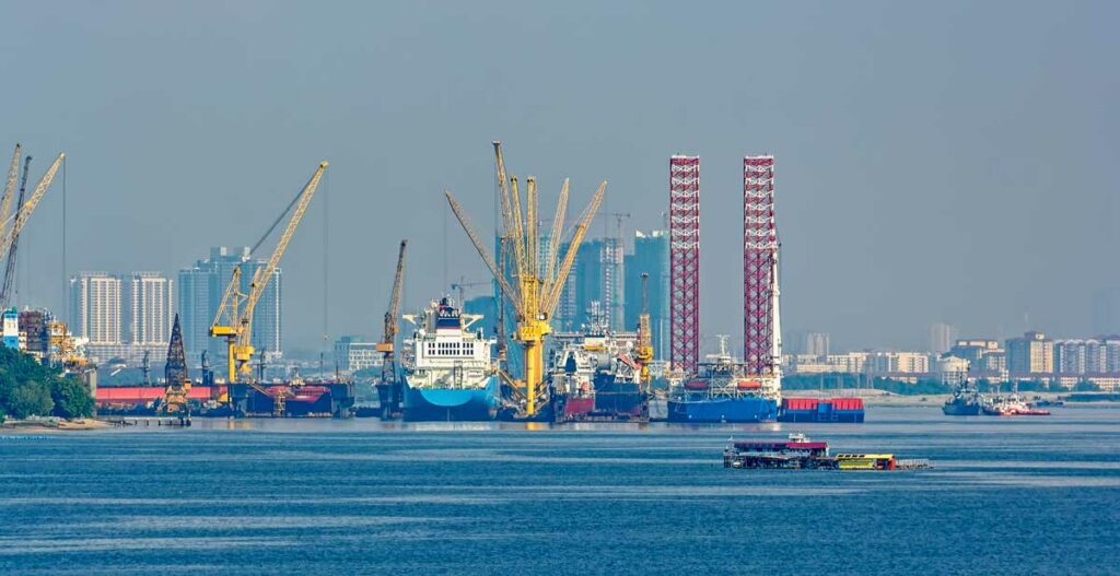 Shipyard in Singapore