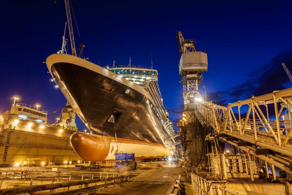 Shiprepair at night