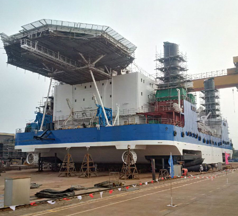 Liftboat launch in China