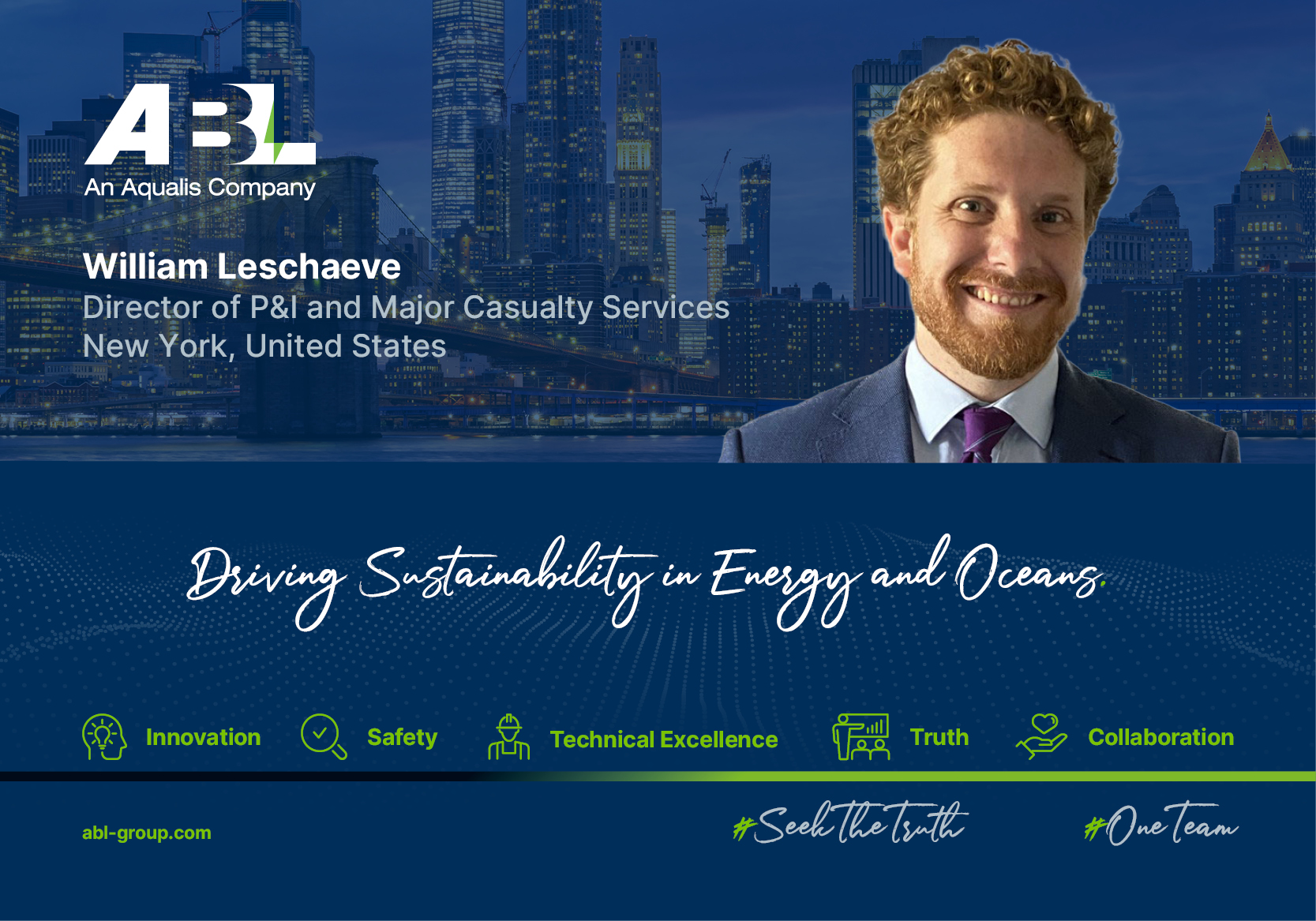 ABL strengthens P&I and Major Casualty Services with appointment of William Leschaeve in New York 